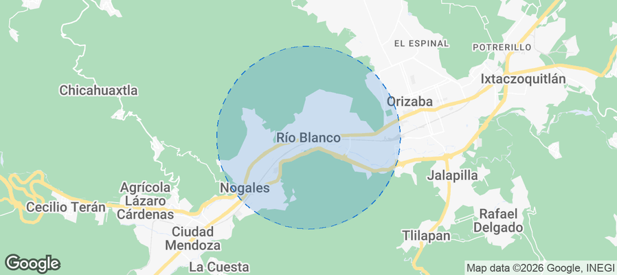 Río Blanco Airbnb map